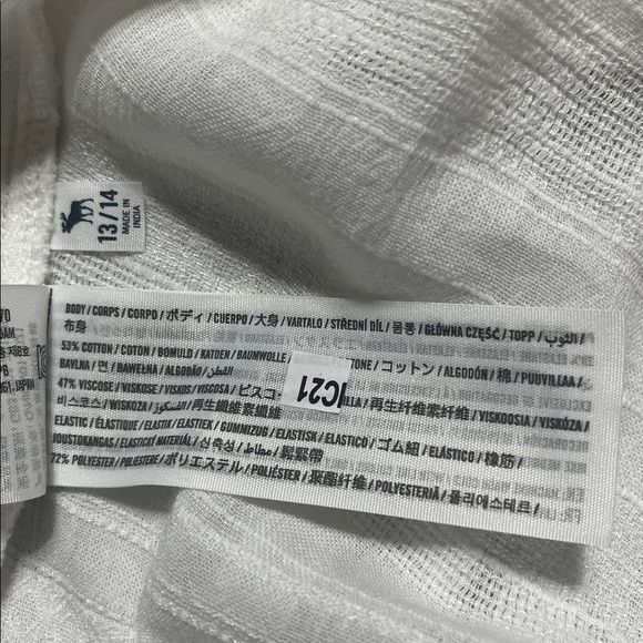 Abercrombie Kids Romper Sz 13/14 Coverup Vacation Cruise Wear Cinched Waist - Picture 7 of 7